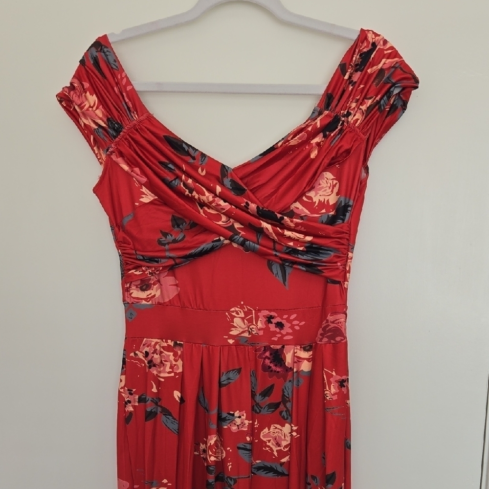 Floral Orange Jumpsuit - Picture 3 of 5